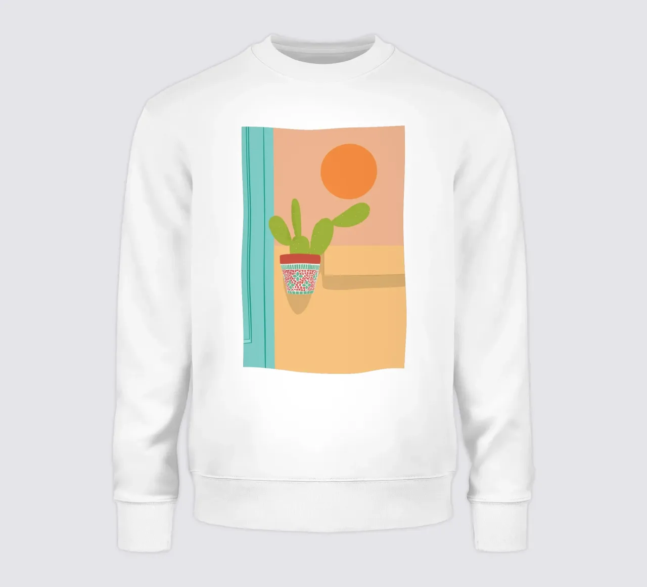 Boho Kaktus Opuntia Illustration felpa da pierosvisuals
