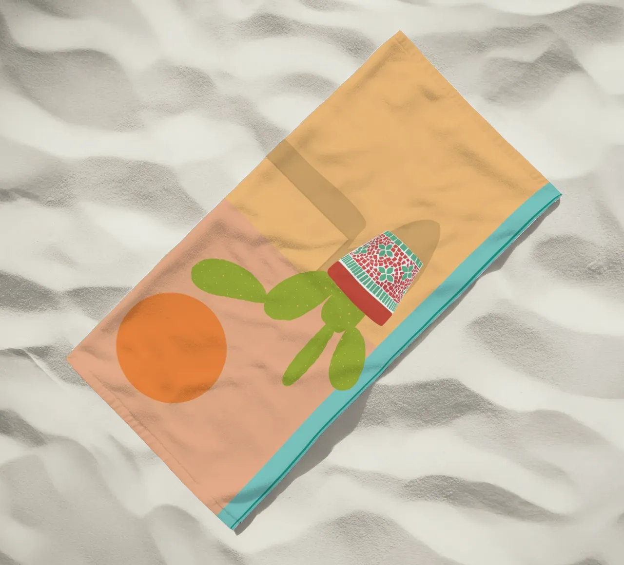 Boho Kaktus Opuntia Illustration telo mare da pierosvisuals