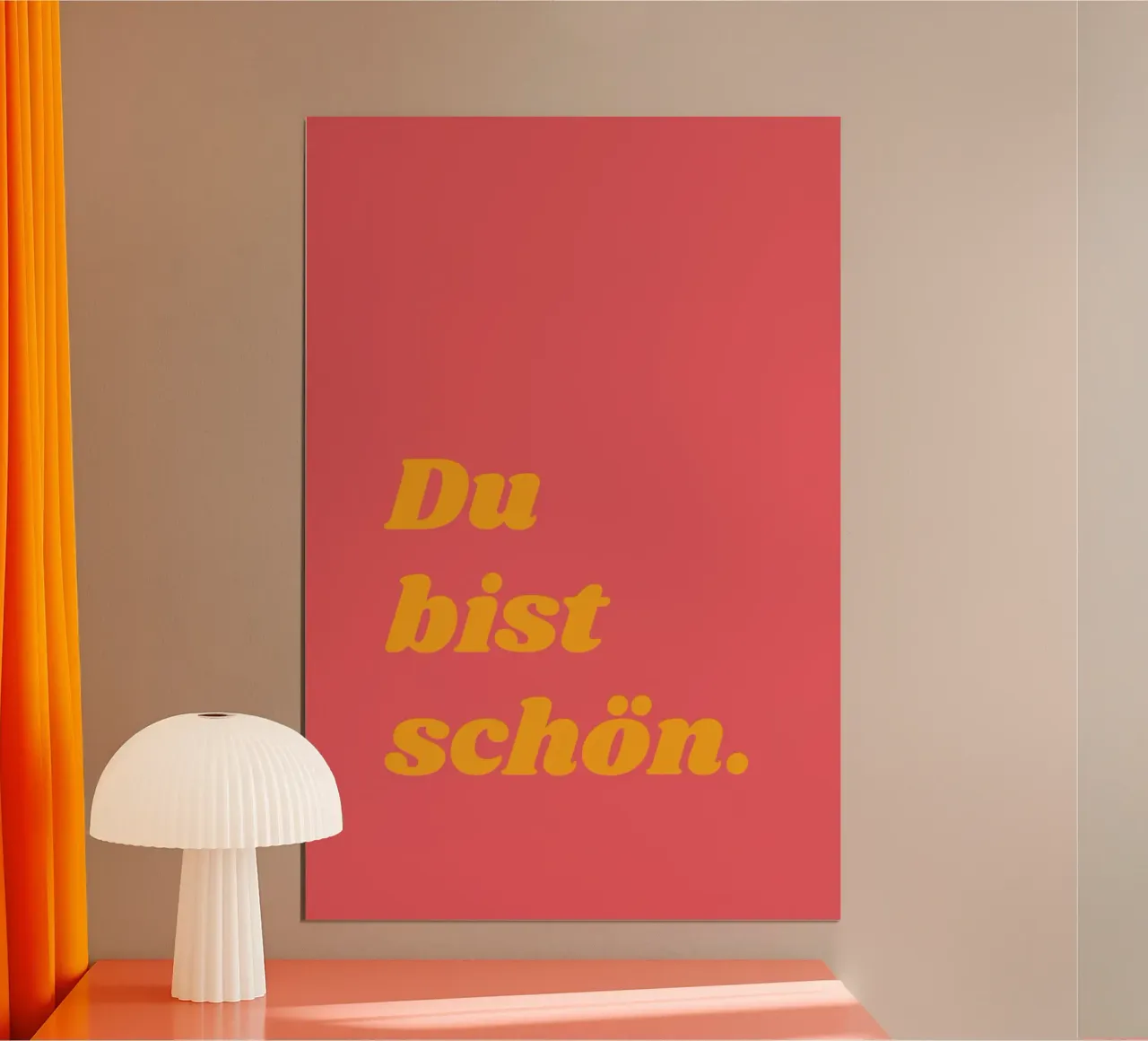 Du bist schön poster con telaio in legno da pierosvisuals