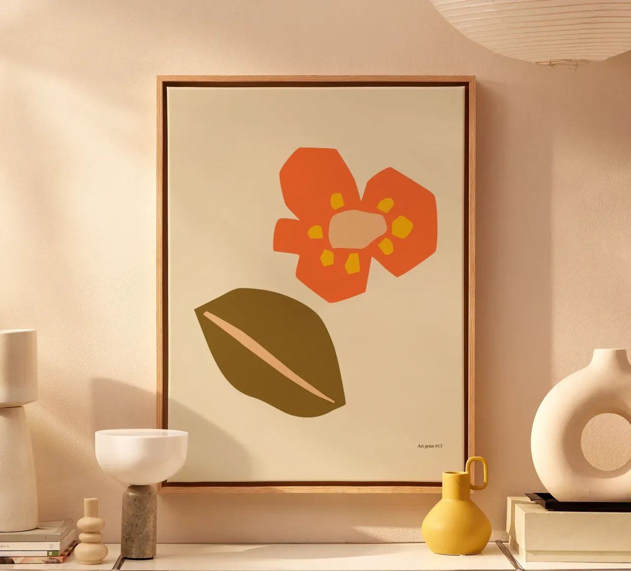 Color Flow No 59 canvas met Baklijst van treechild