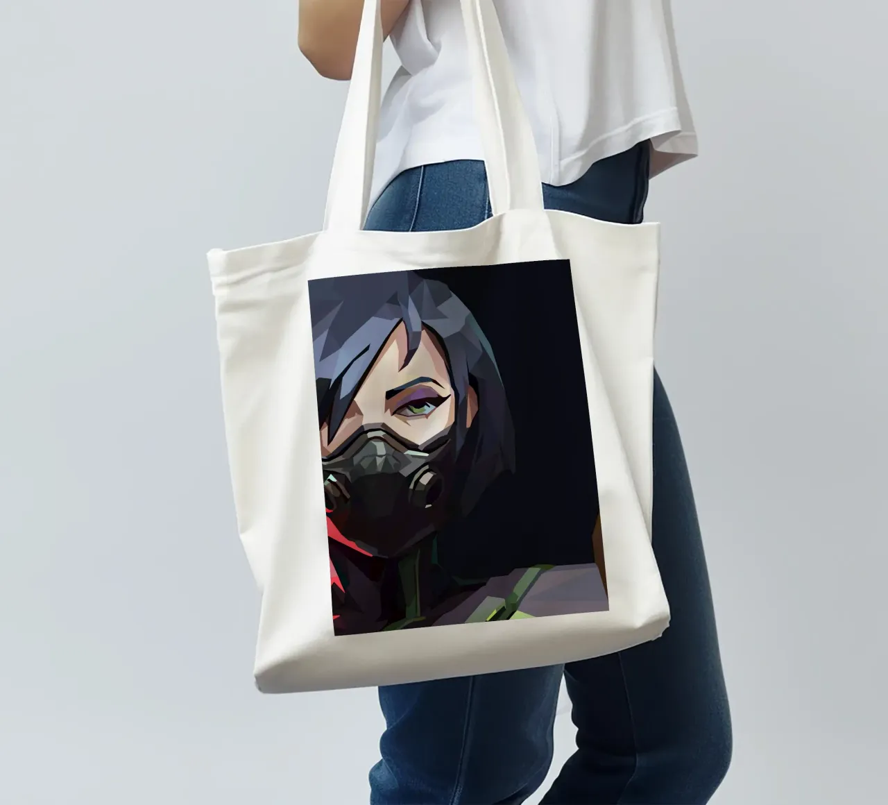 character game borsa in juta da Low poly art