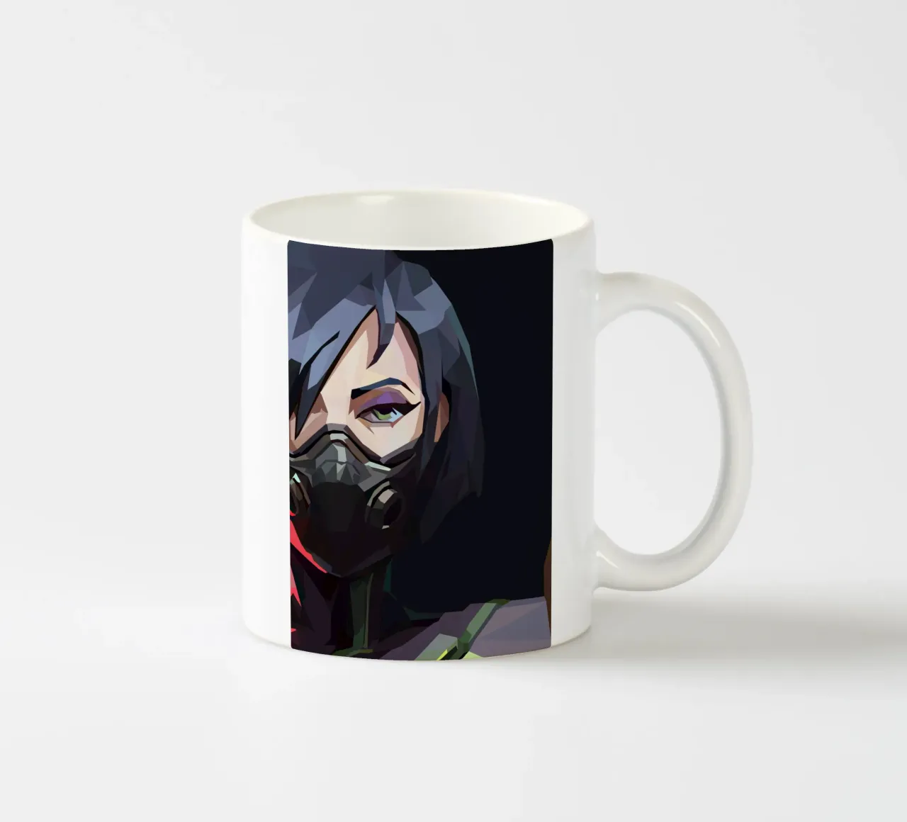 character game tazza in ceramica da Low poly art