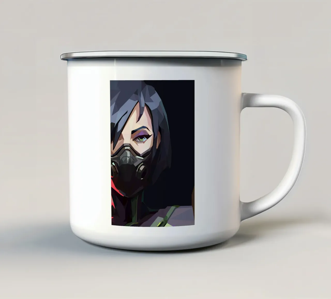 character game tazza in smalto da Low poly art