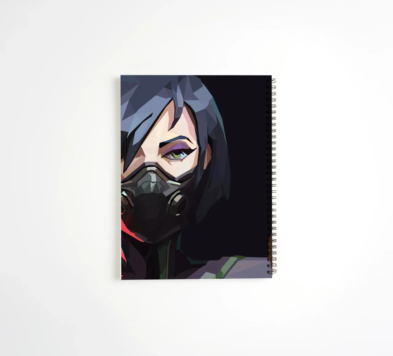 character game spiral notebook by Low poly art