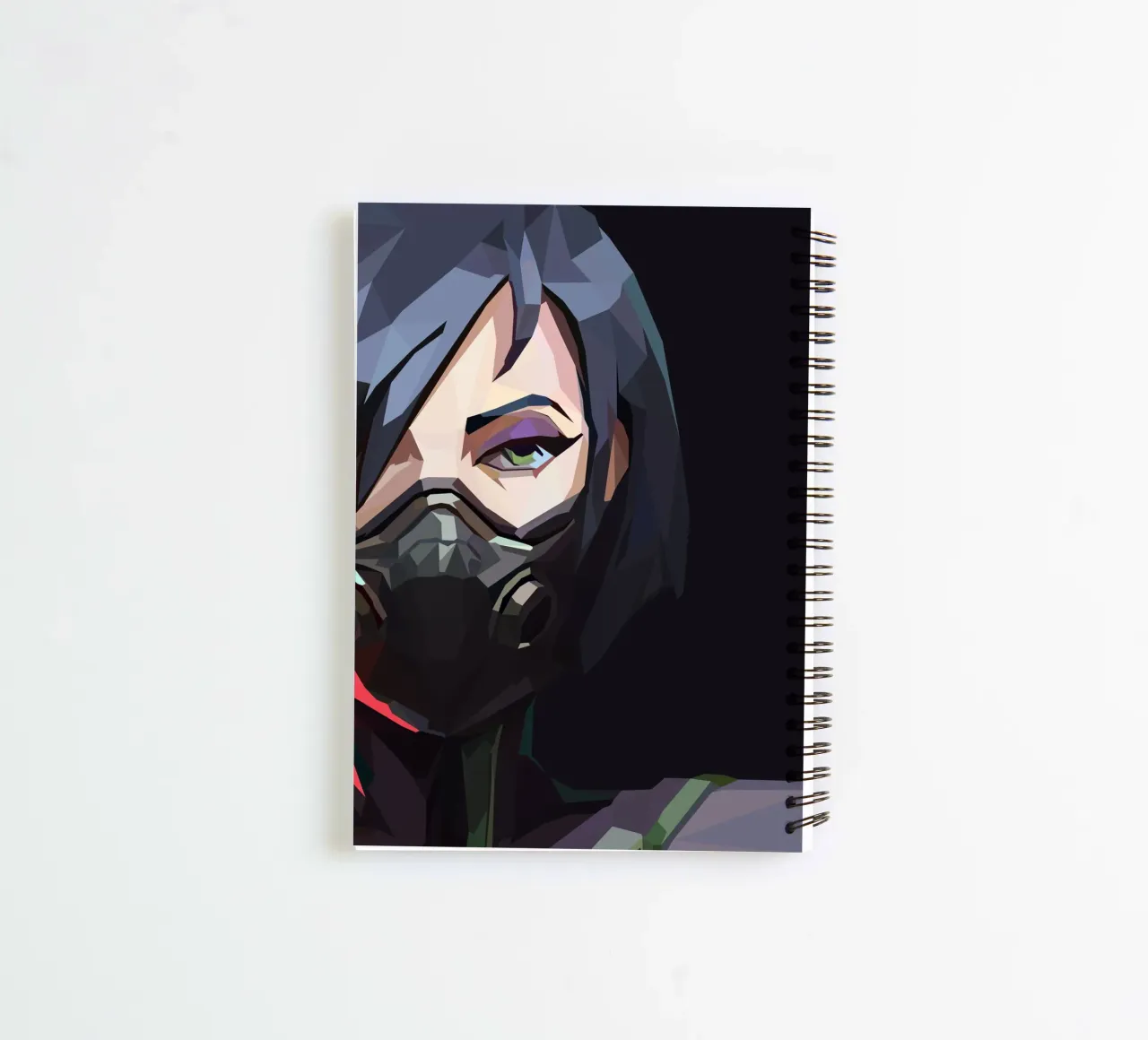 character game spiral notebook by Low poly art