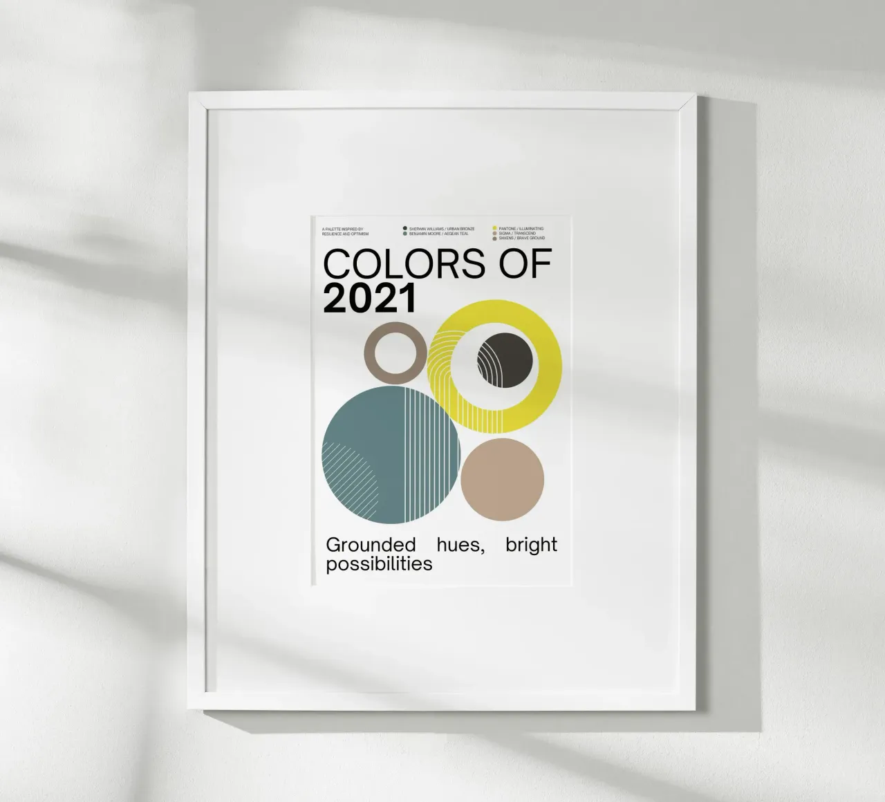 2021 Colors of the year Poster - v1 – Bauhaus Circles carta hahnemühle da Hightown Design
