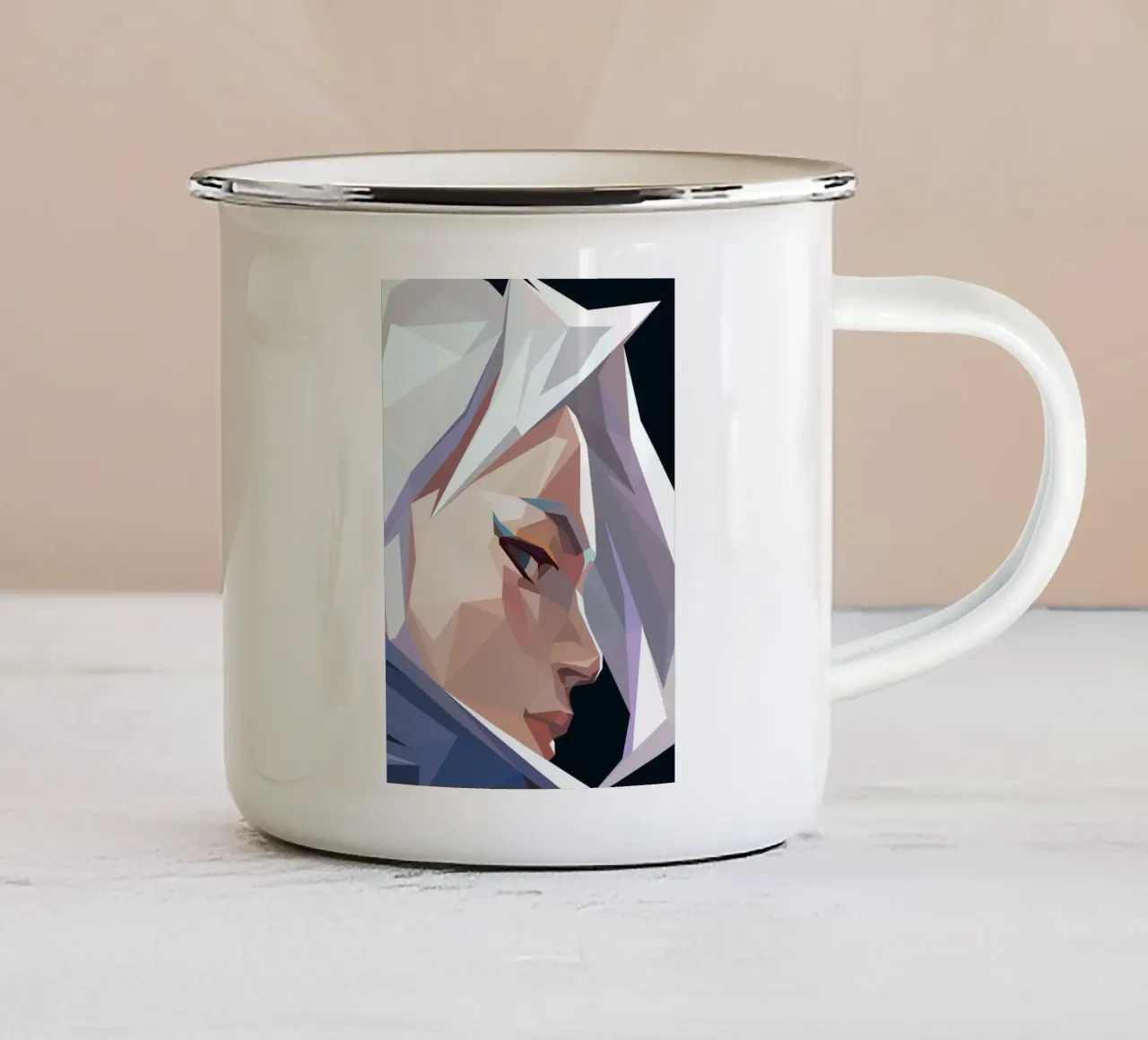 character game tazza in smalto da Low poly art