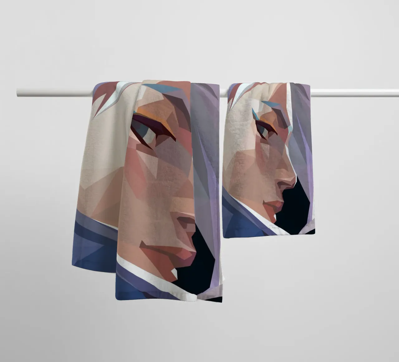 character game asciugamano da bagno da Low poly art