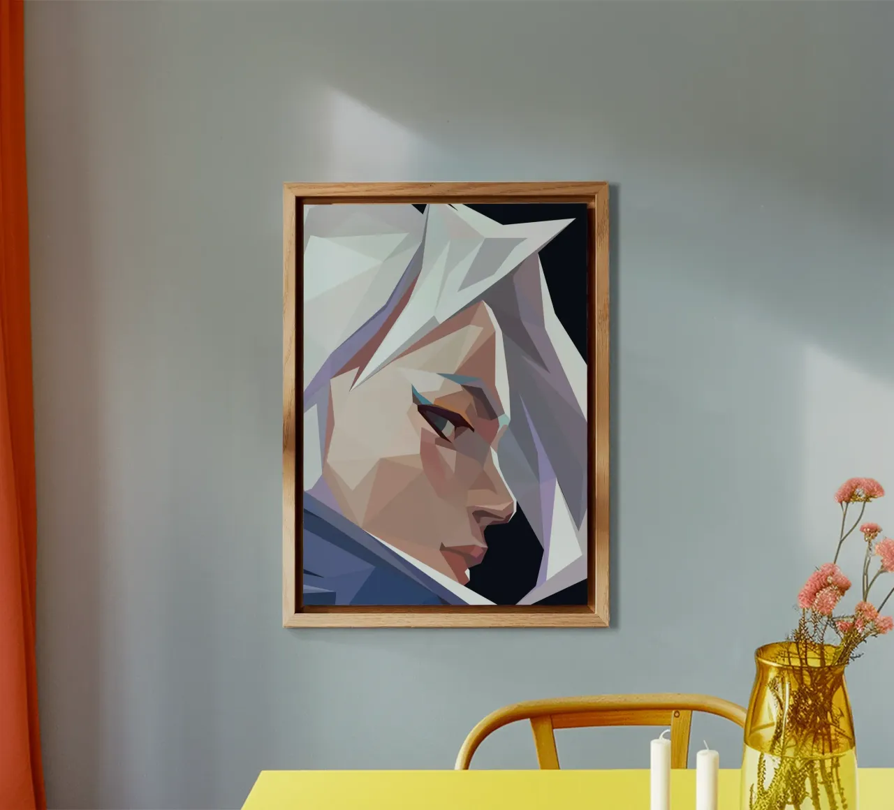 character game alluminio dibond da Low poly art