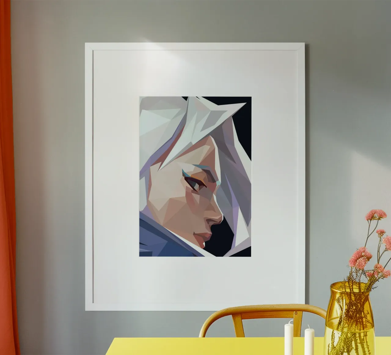 character game carta hahnemühle da Low poly art