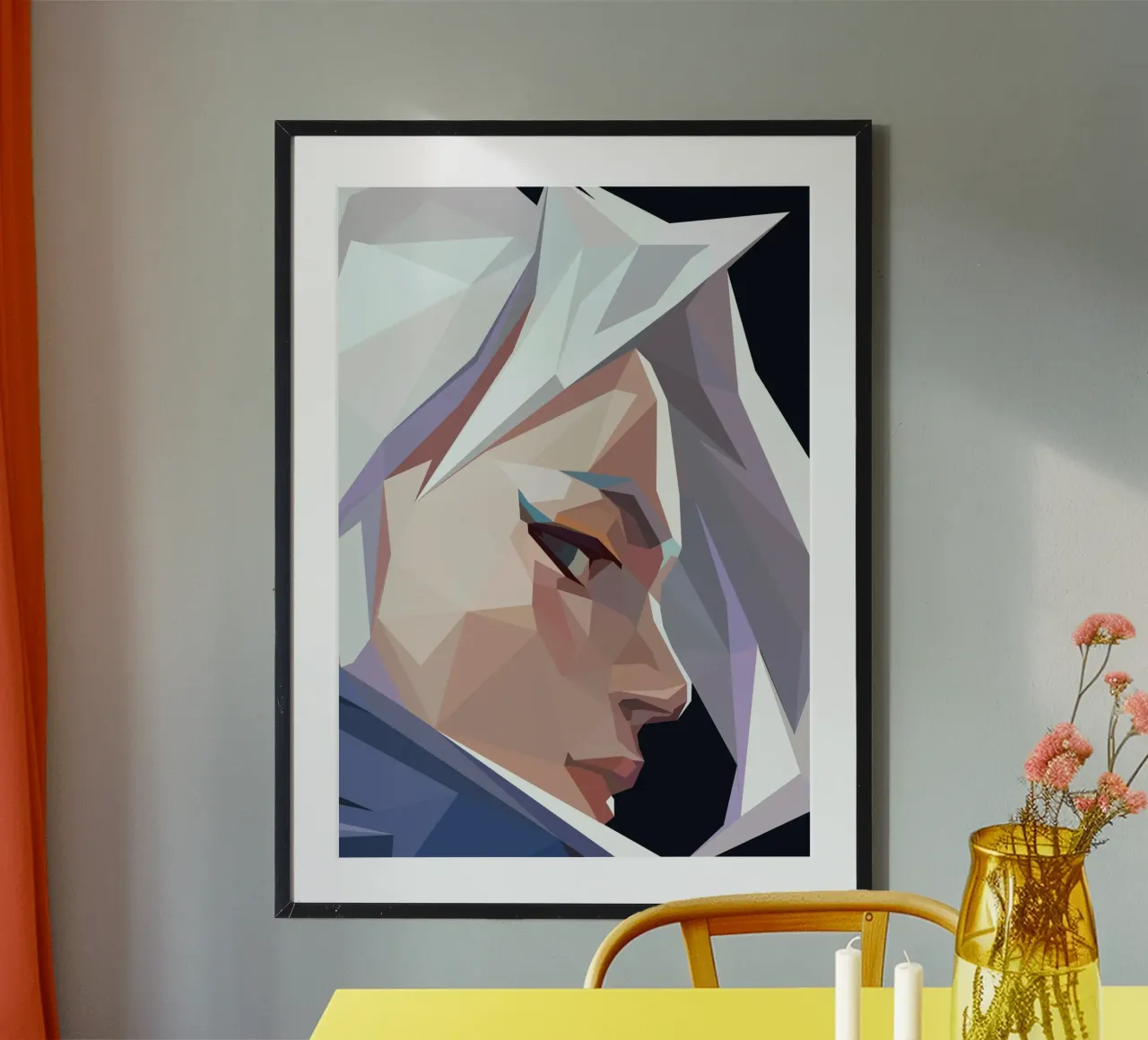 character game carta hahnemühle da Low poly art