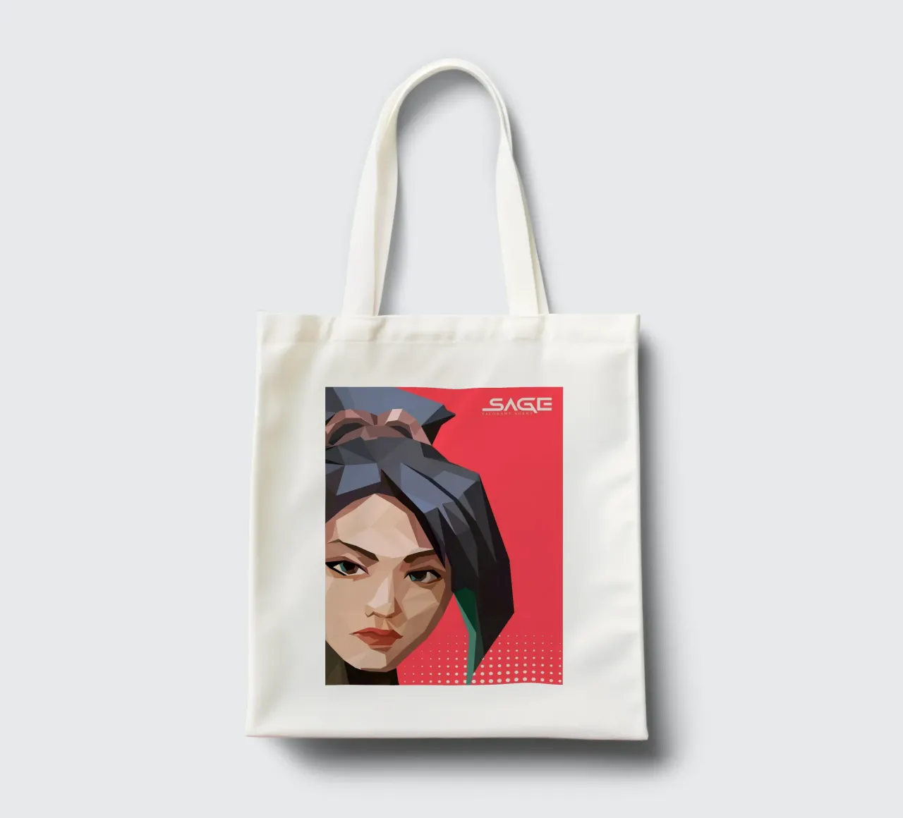Sage character game borsa in juta da Low poly art
