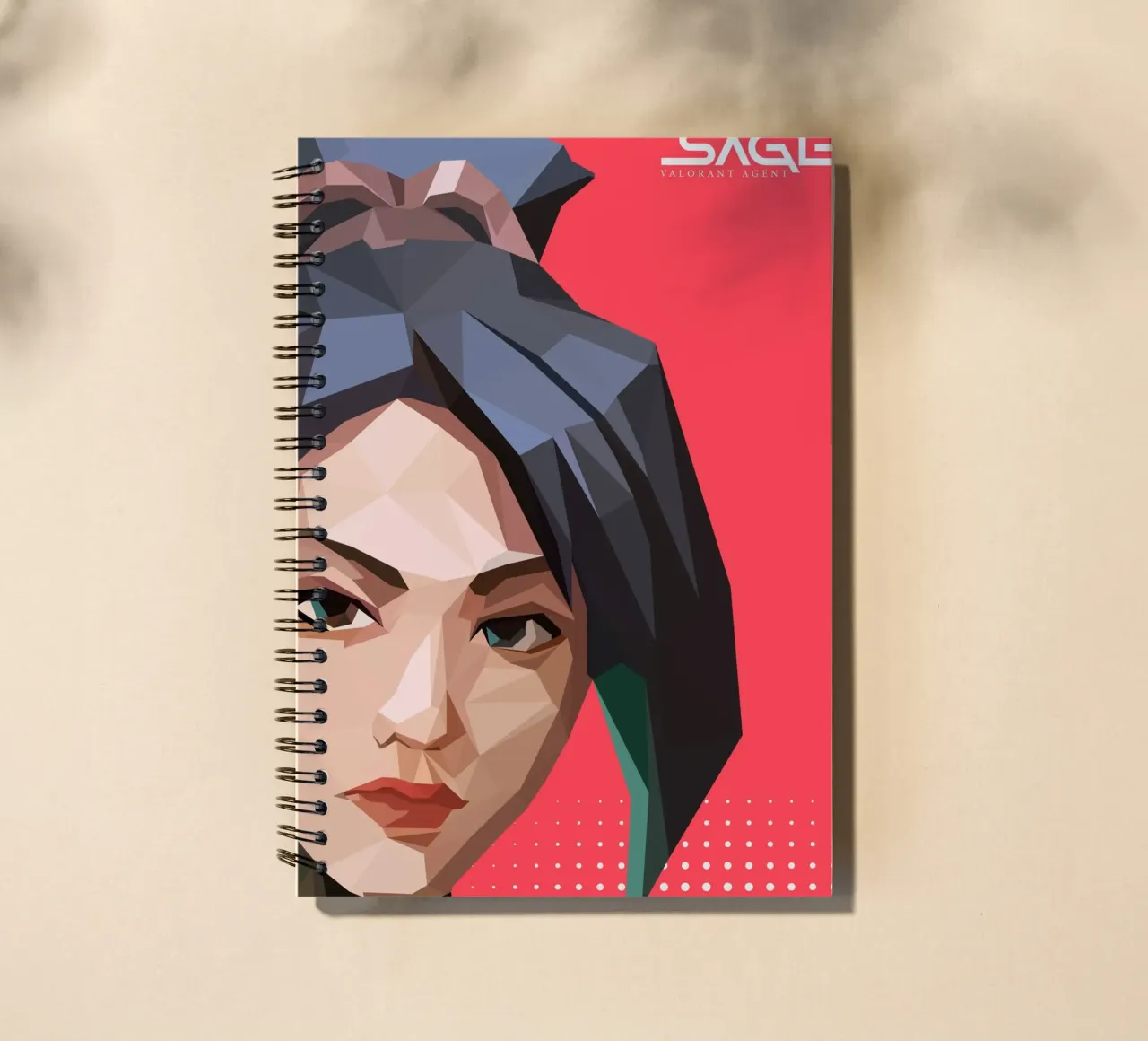 Sage character game diario ad anelli da Low poly art