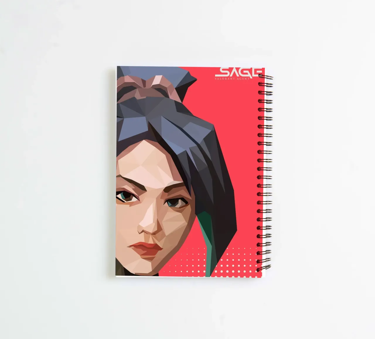 Sage character game diario ad anelli da Low poly art