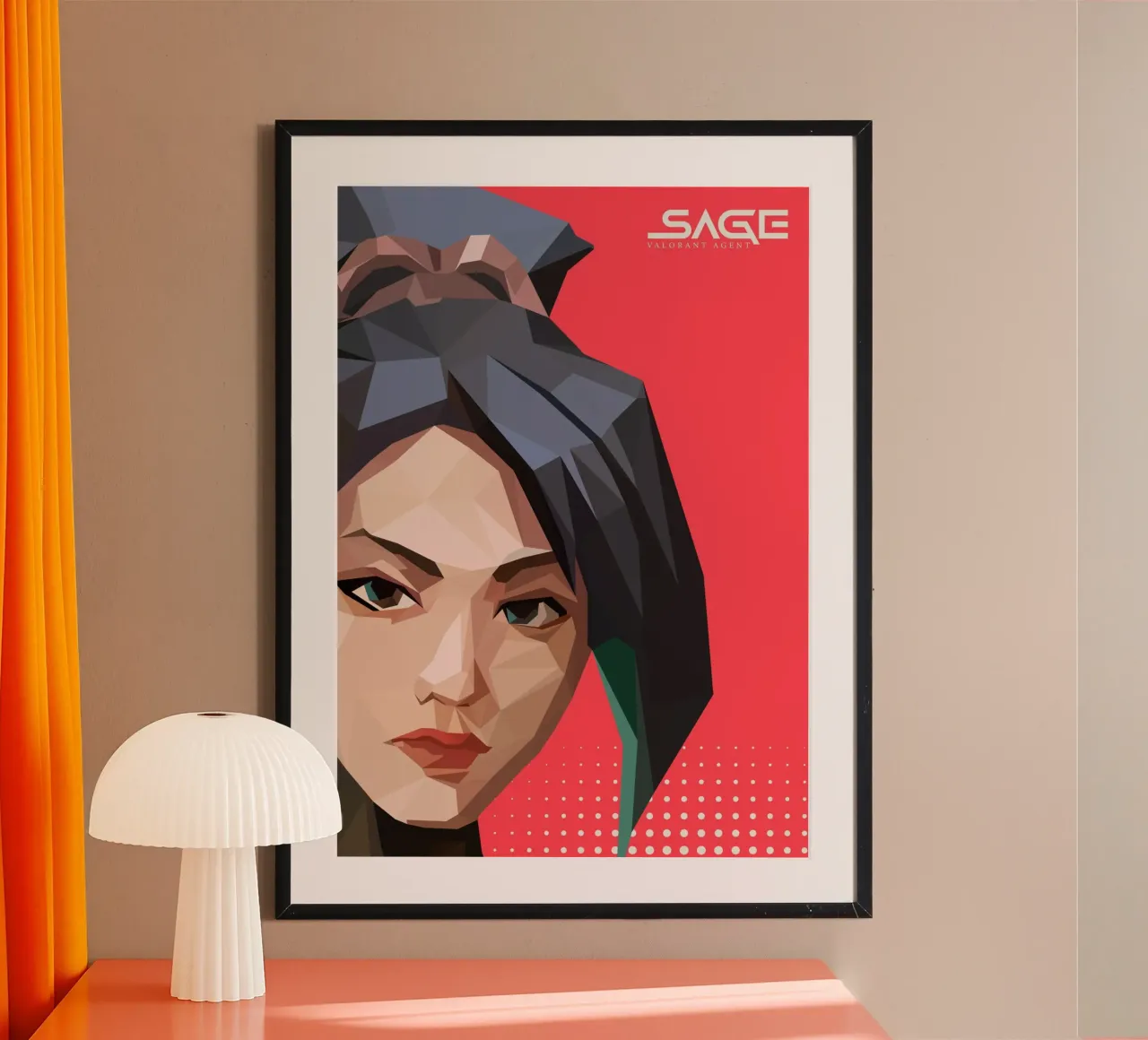 Sage character game carta hahnemühle da Low poly art