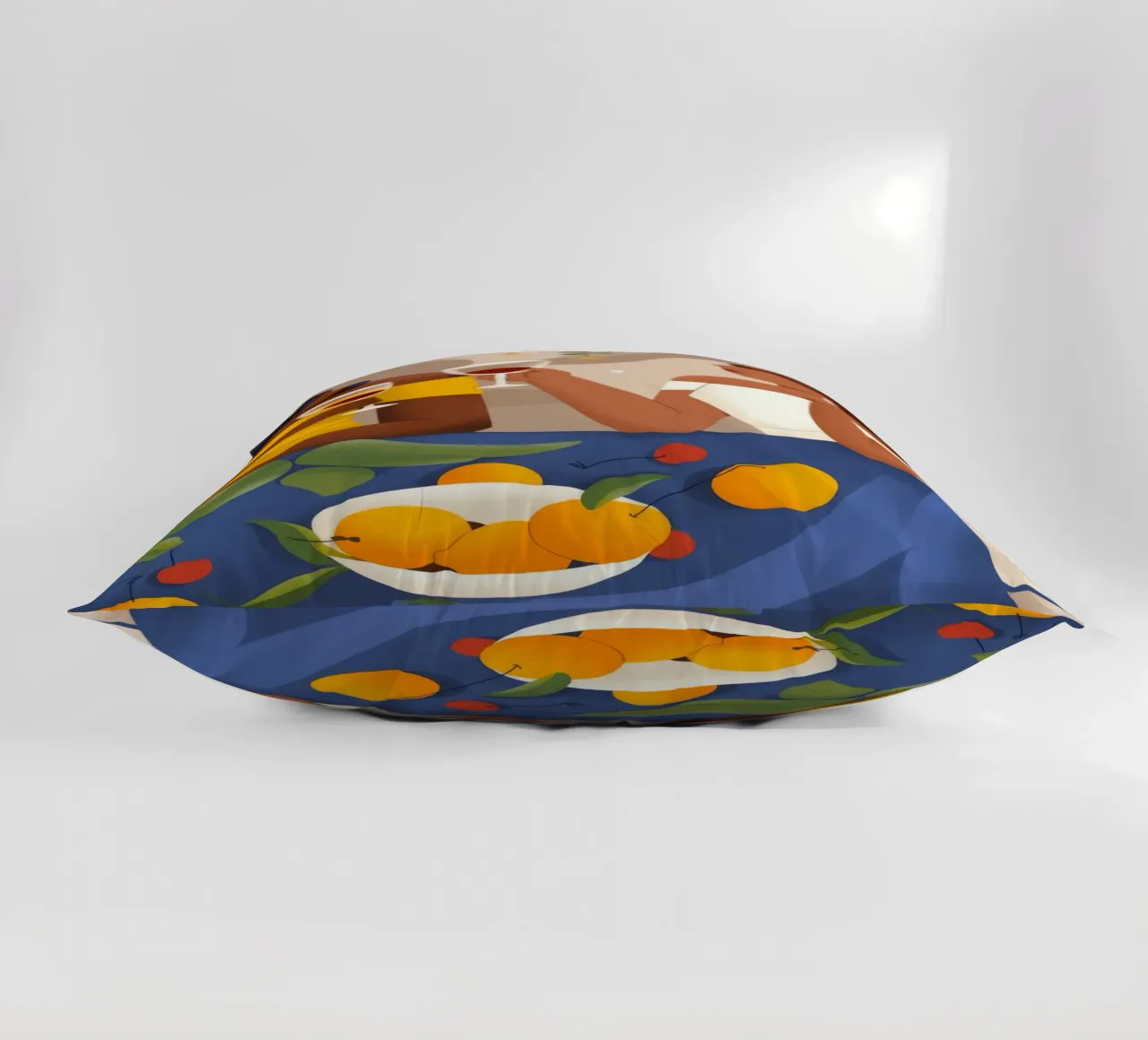 Joyful Reunion decorative cushion by Artie Shifa