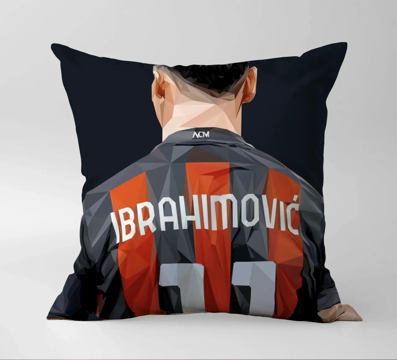 Ibrahimovic football player cuscino da Low poly art