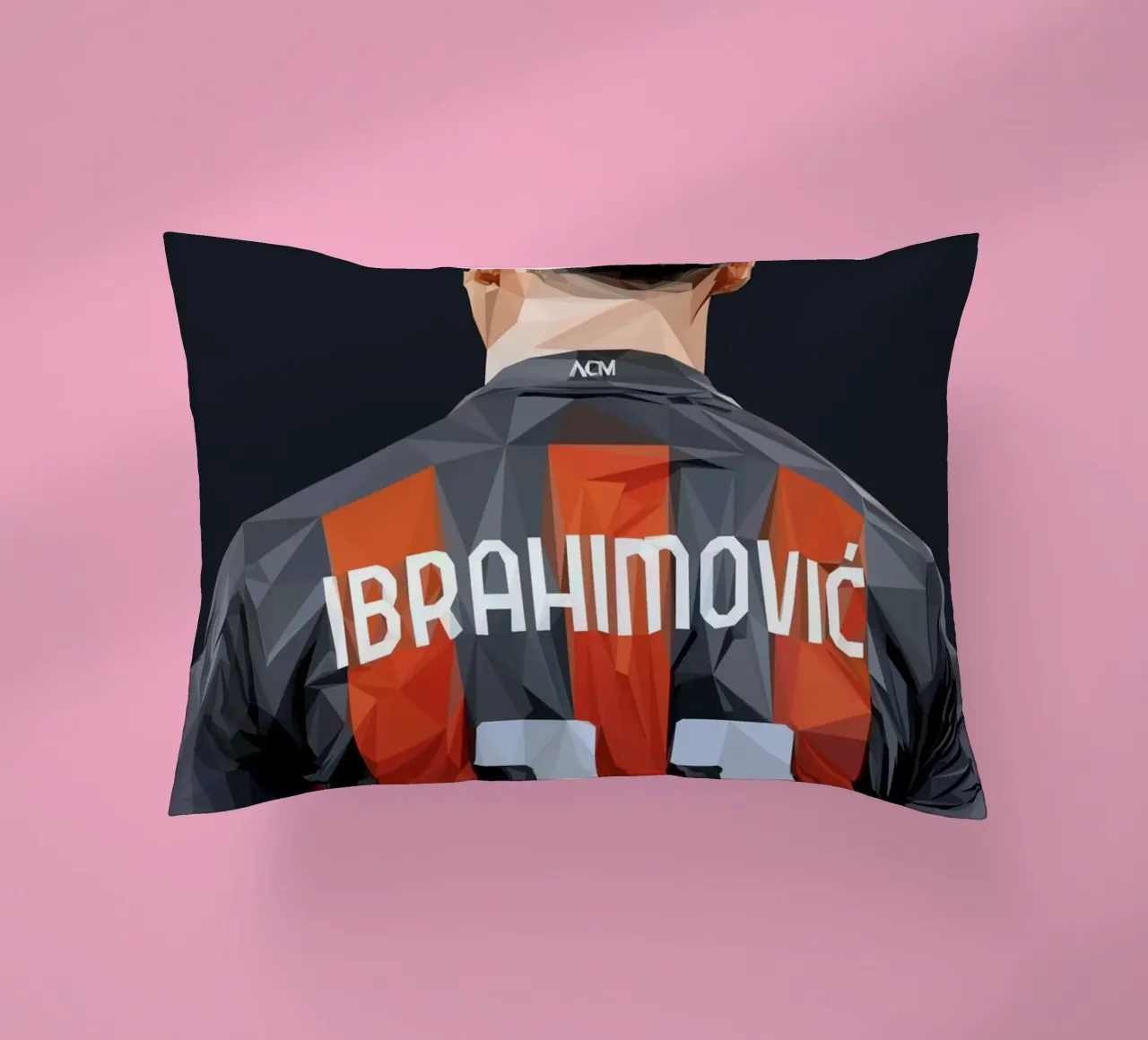 Ibrahimovic football player cuscino da Low poly art