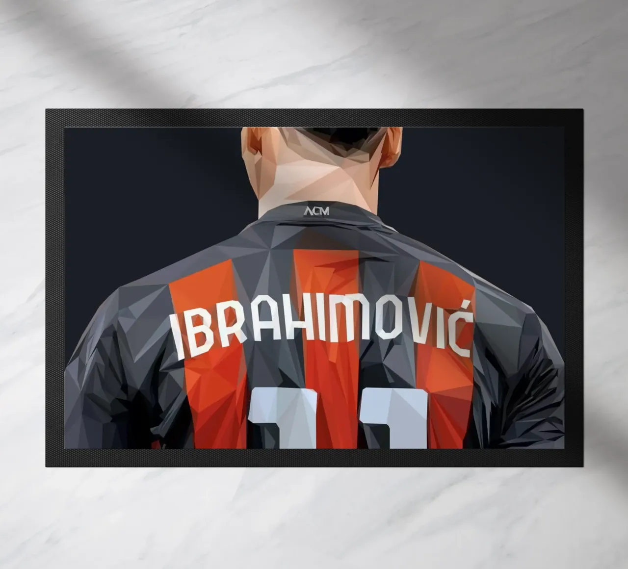Ibrahimovic football player zerbino da Low poly art