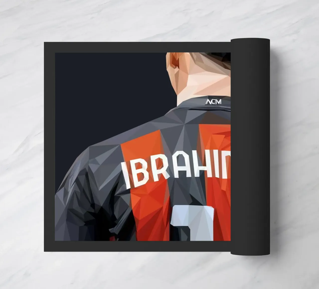Ibrahimovic football player zerbino da Low poly art
