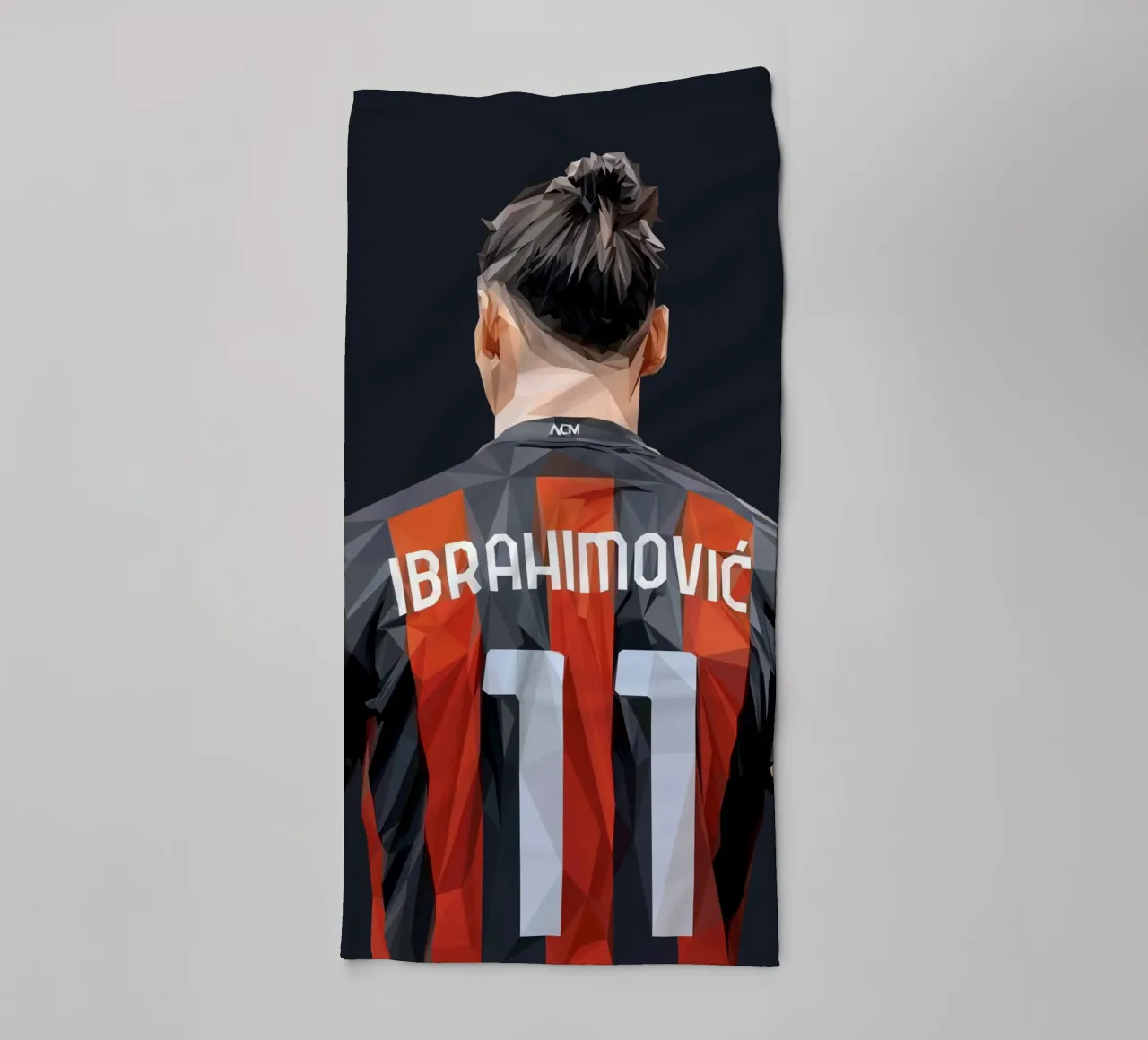 Ibrahimovic football player asciugamano da bagno da Low poly art