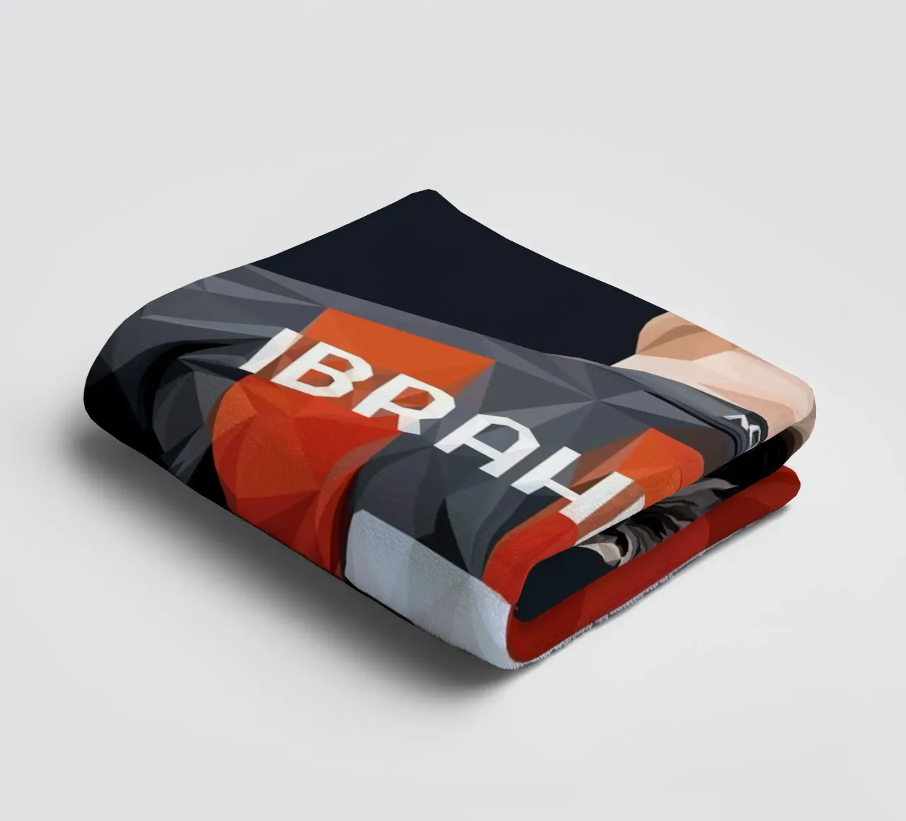 Ibrahimovic football player asciugamano da bagno da Low poly art