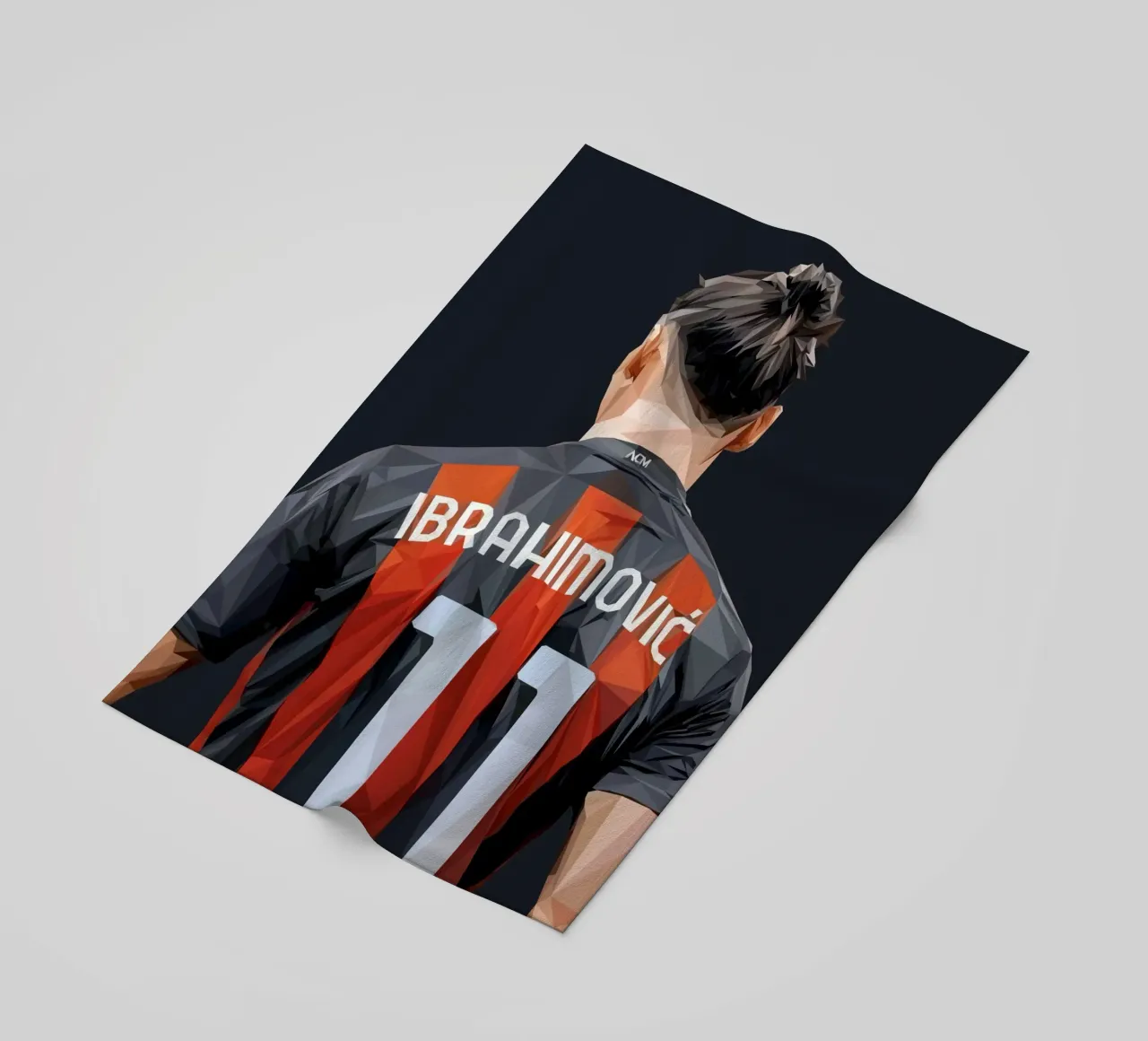 Ibrahimovic football player telo mare da Low poly art