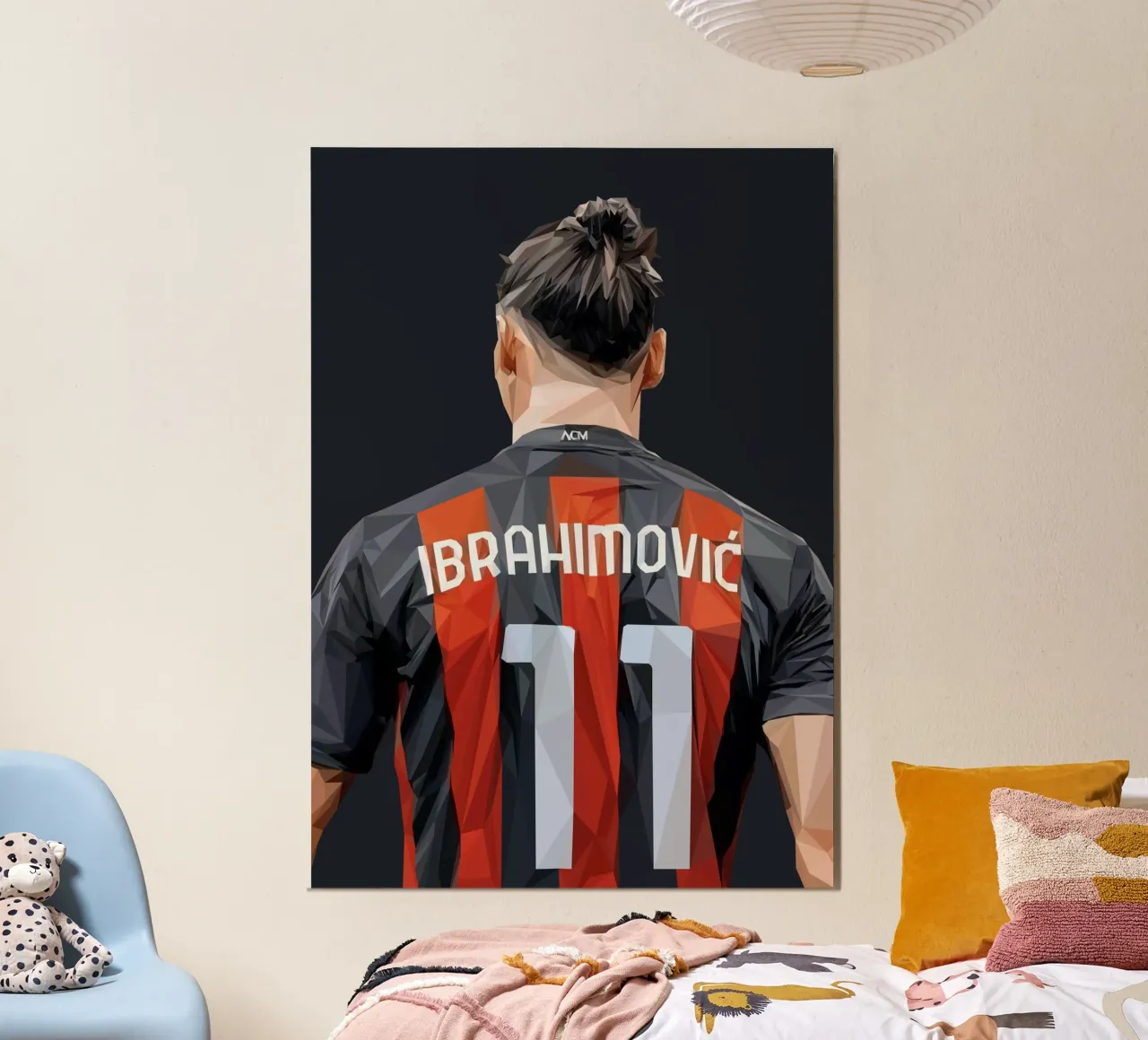 Ibrahimovic football player pannello forex da Low poly art