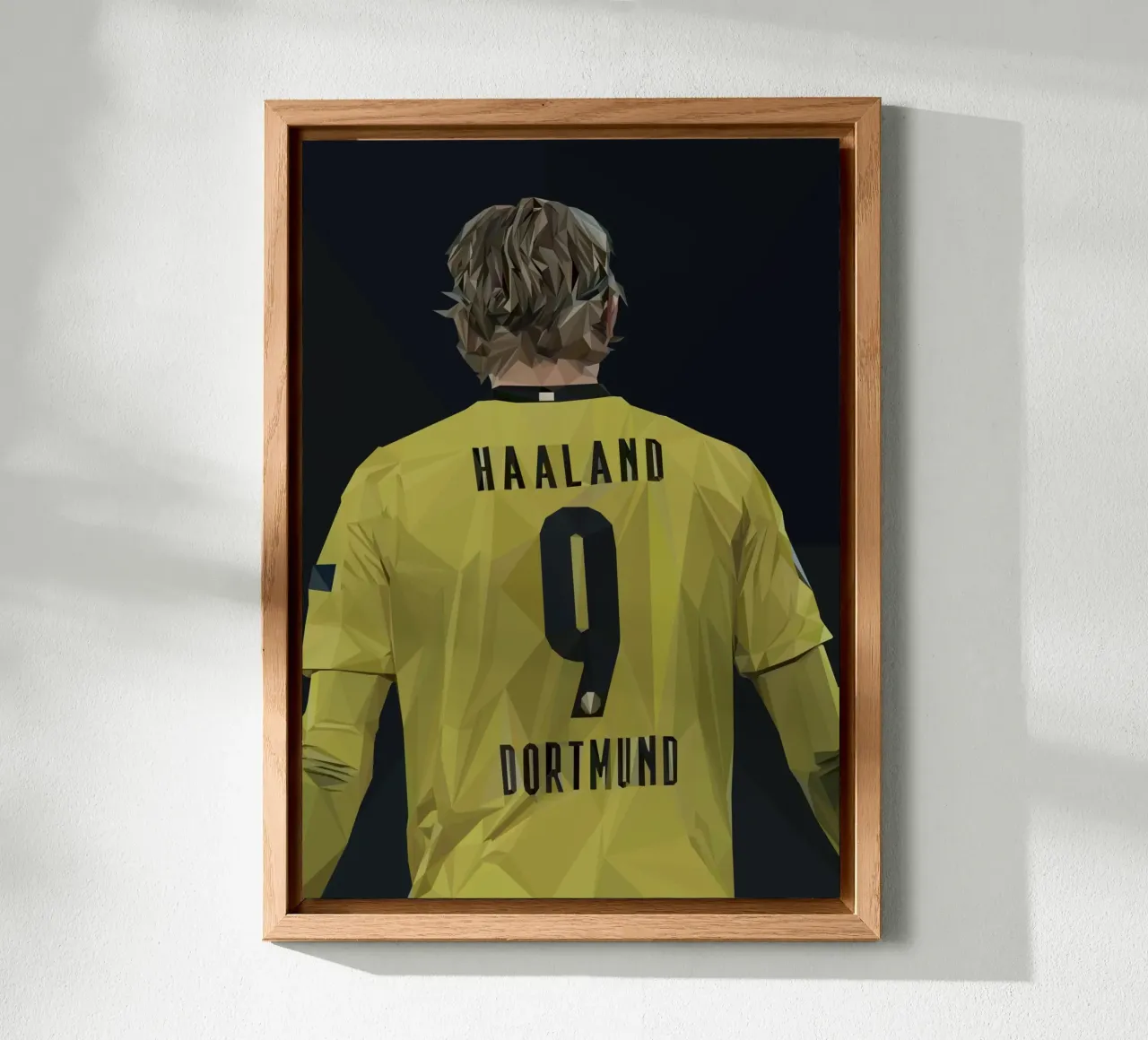 Haaland Football Player alluminio dibond da Low poly art