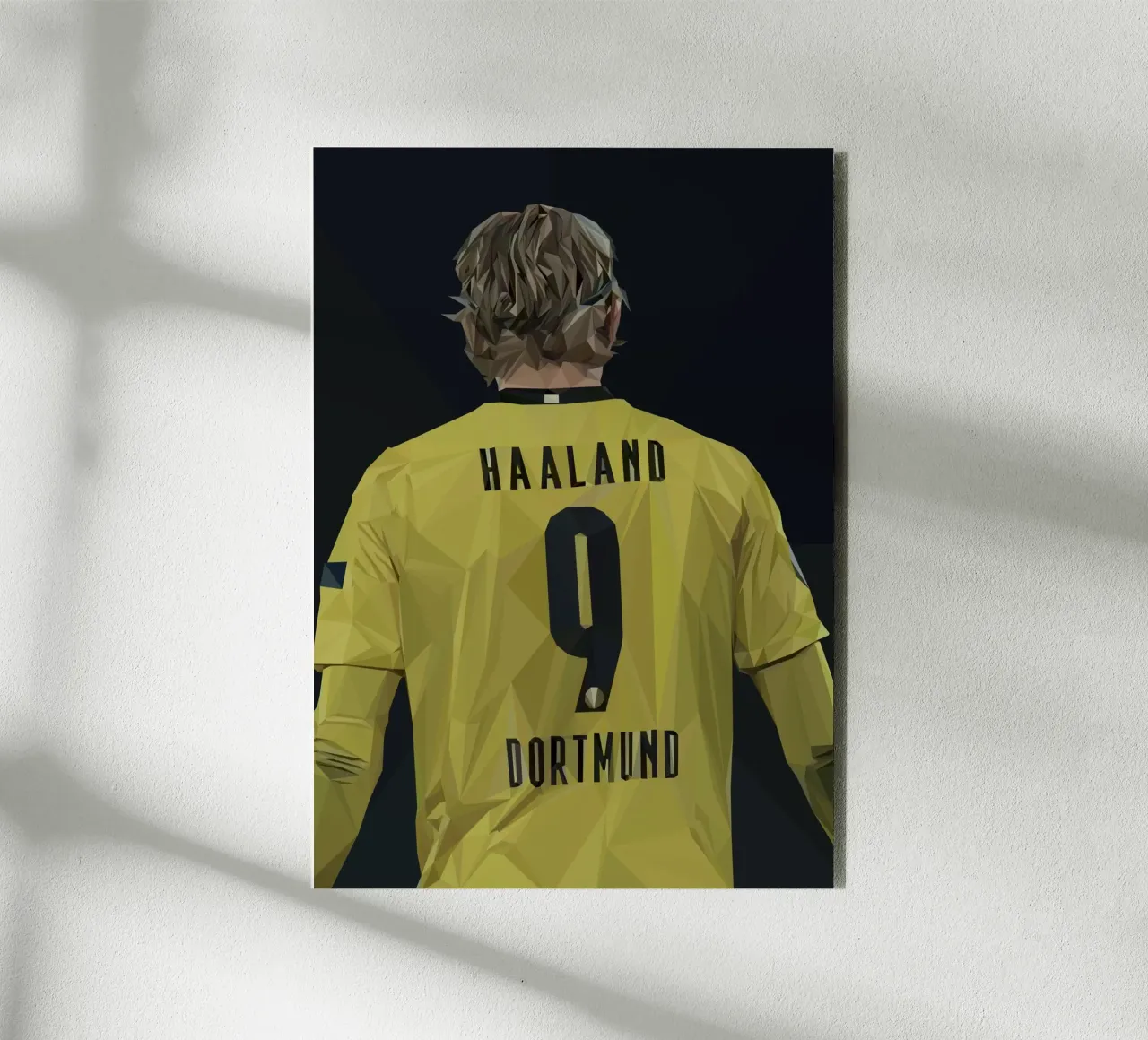 Haaland Football Player alluminio dibond da Low poly art