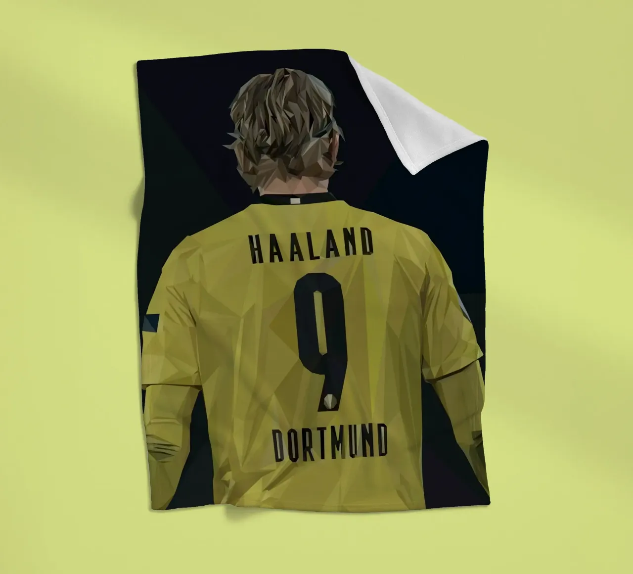 Haaland Football Player coperta in pile da Low poly art