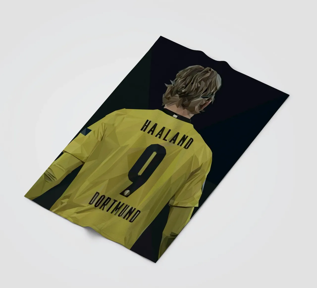 Haaland Football Player coperta in pile da Low poly art