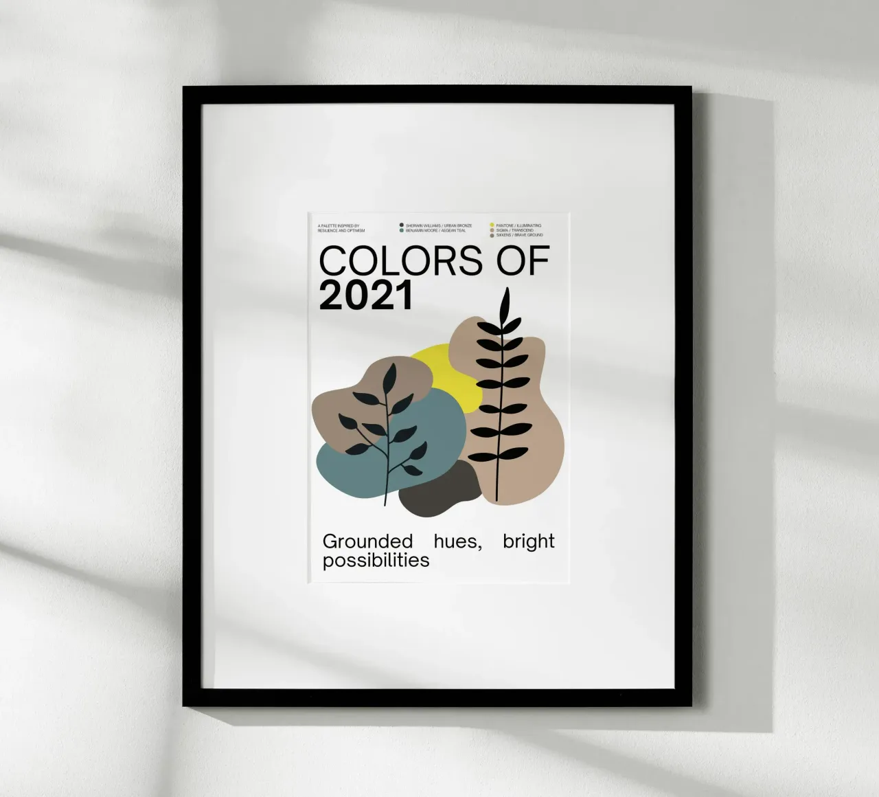 2021 Colors of the year Poster - v3 – Organic Shapes carta hahnemühle da Hightown Design