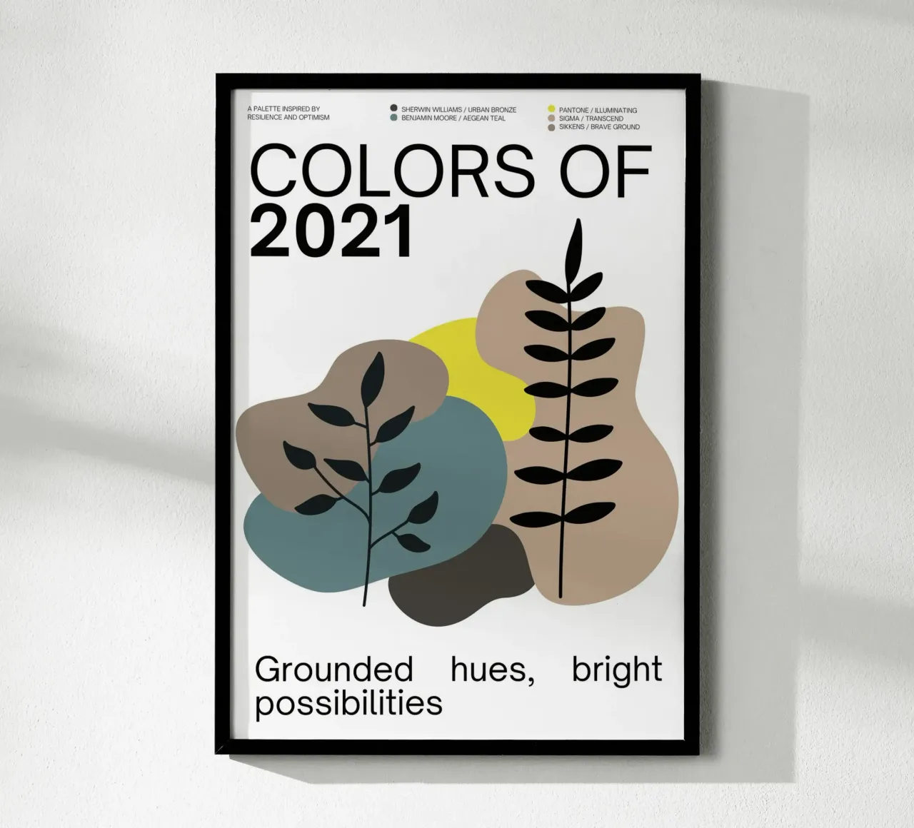 2021 Colors of the year Poster - v3 – Organic Shapes carta hahnemühle da Hightown Design