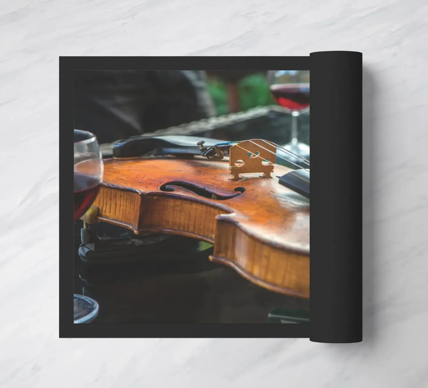 Violino e vino zerbino da Dave Hare Photography