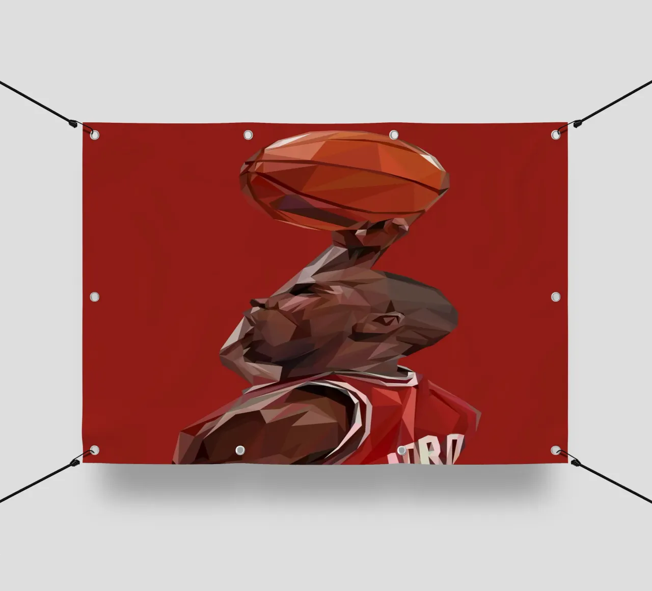 Jordan The Legend Basketball Player telo in pvc da Low poly art