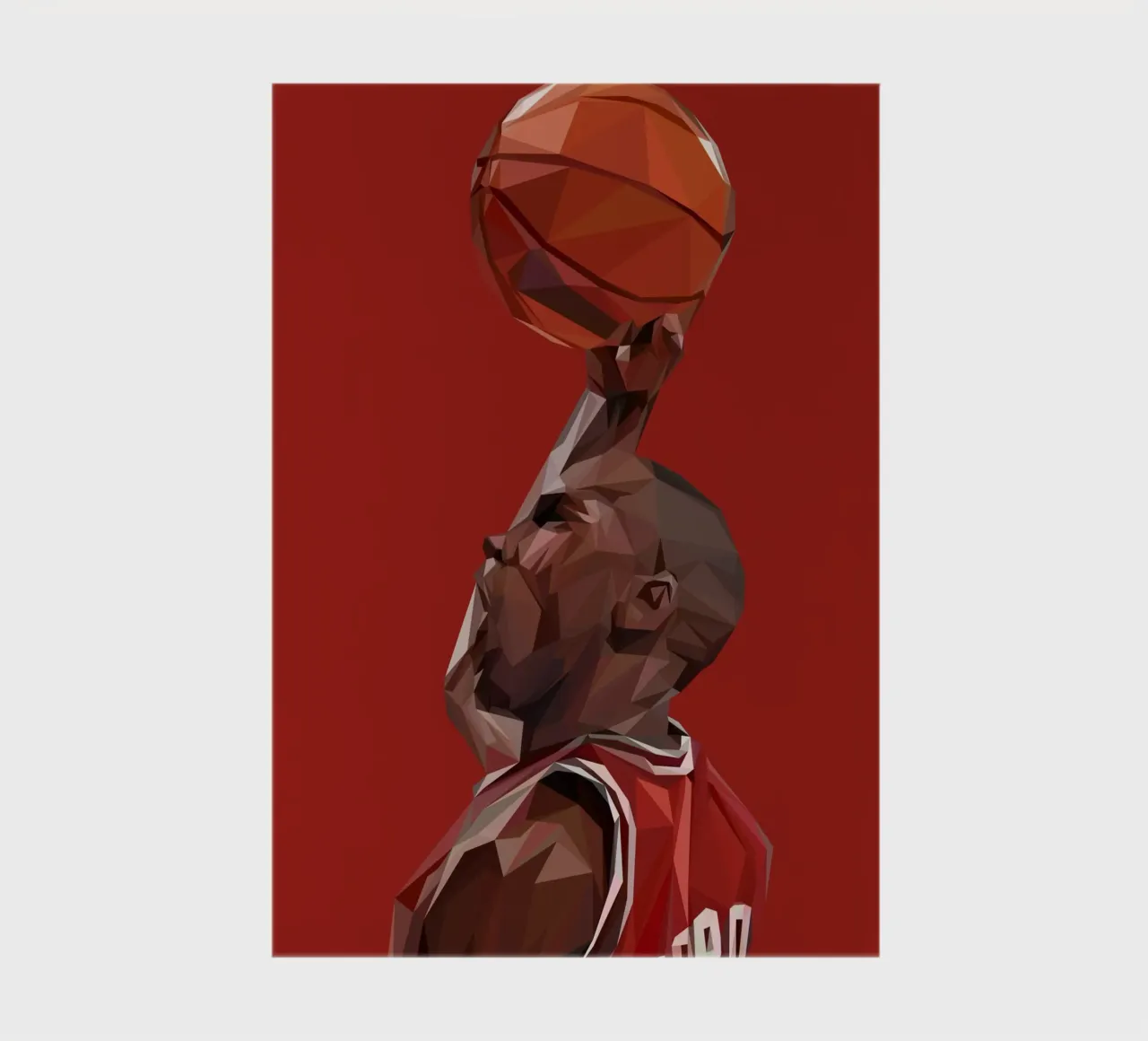 Jordan The Legend Basketball Player Notizbuch von Low poly art