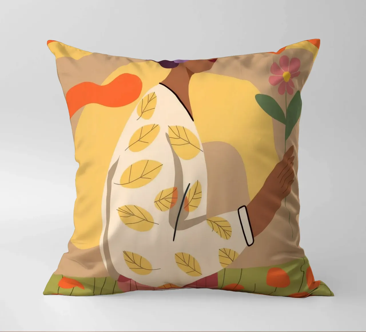 Floral Reverie decorative cushion by Artie Shifa