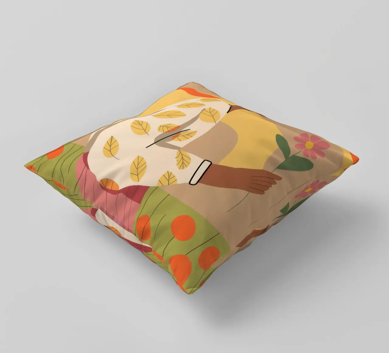 Floral Reverie decorative cushion by Artie Shifa