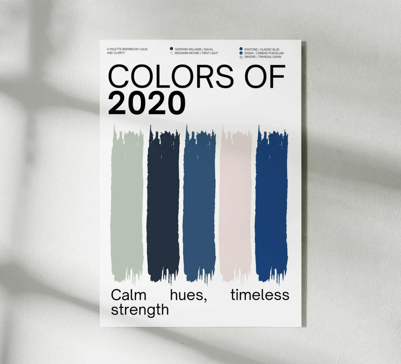 2020 Colors of the year Poster - v2 – Brush Strokes plexiglass da Hightown Design