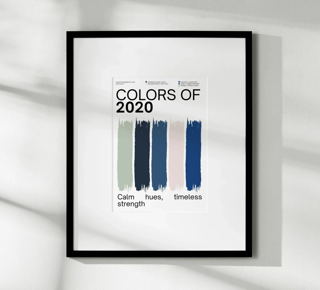 2020 Colors of the year Poster - v2 – Brush Strokes poster da Hightown Design