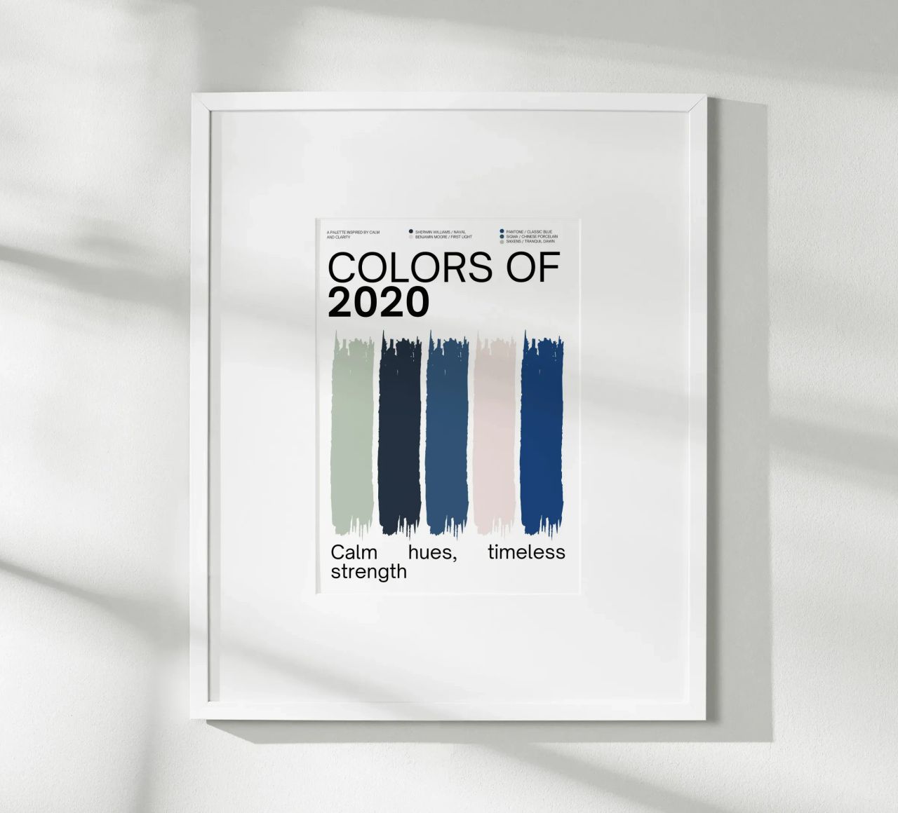 2020 Colors of the year Poster - v2 – Brush Strokes poster da Hightown Design