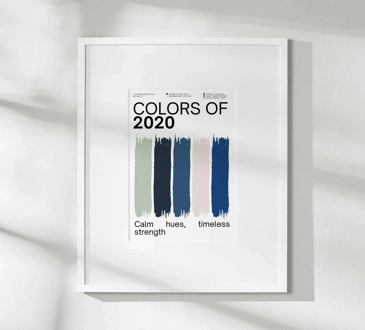 2020 Colors of the year Poster - v2 – Brush Strokes poster da Hightown Design