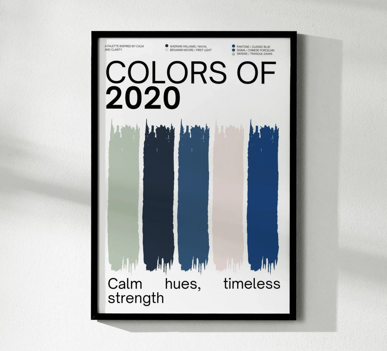 2020 Colors of the year Poster - v2 – Brush Strokes poster da Hightown Design