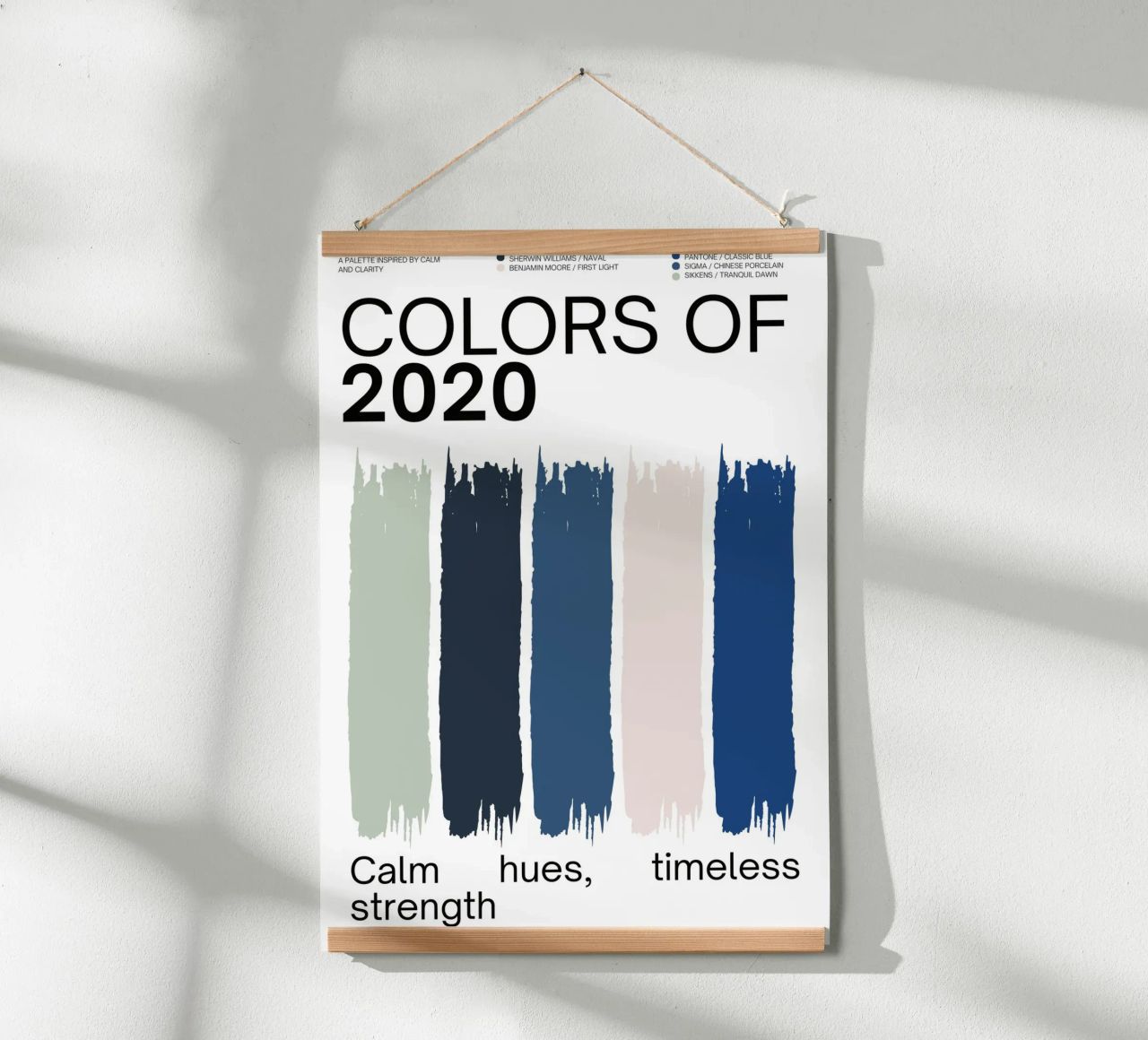 2020 Colors of the year Poster - v2 – Brush Strokes poster da Hightown Design