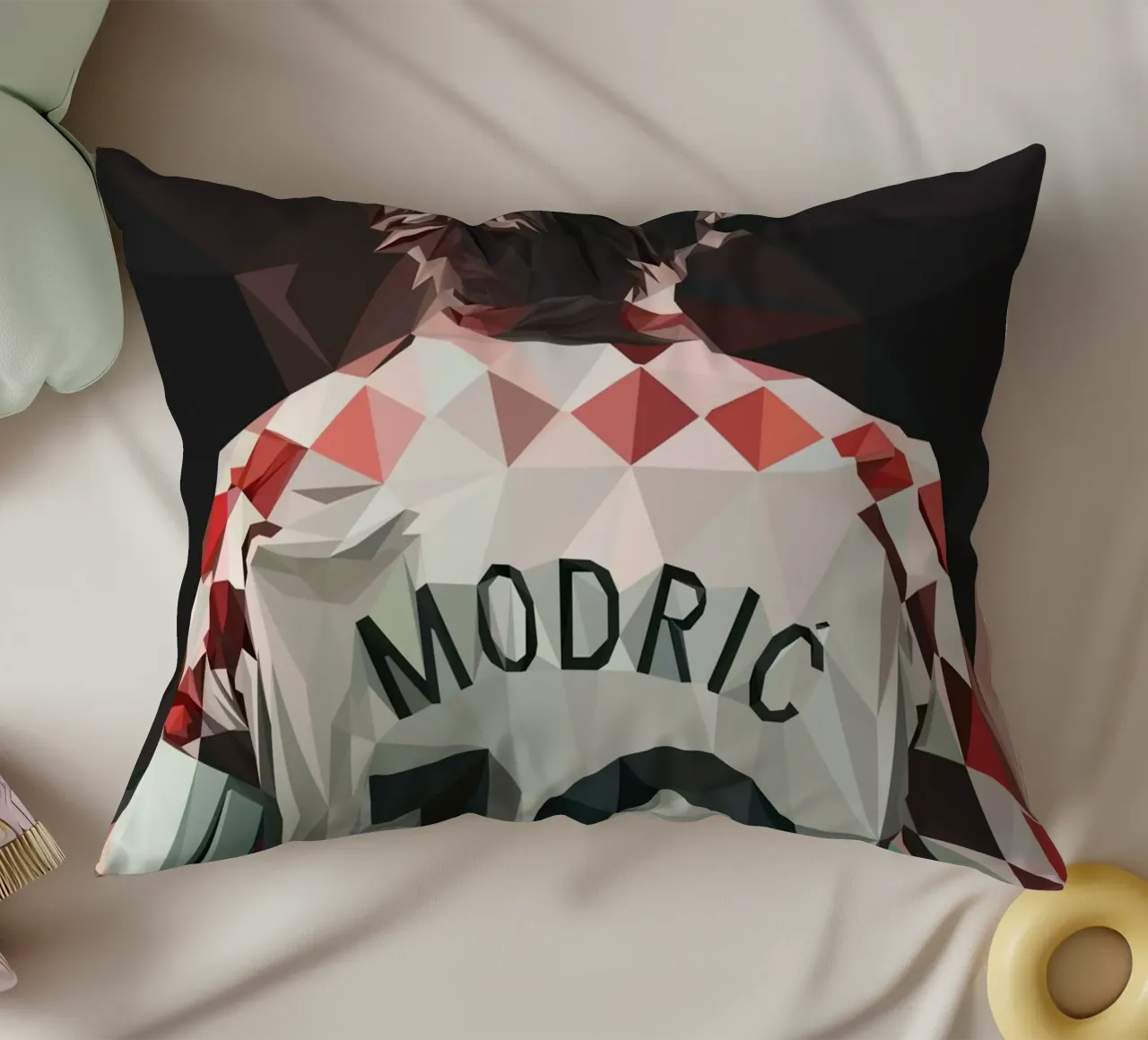 Modric Football player cuscino da Low poly art