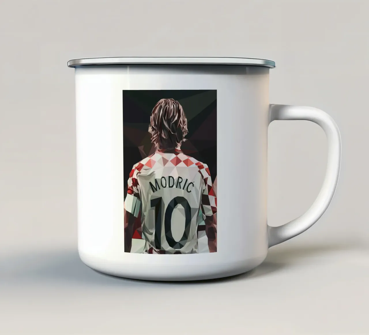 Modric Football player tazza in smalto da Low poly art
