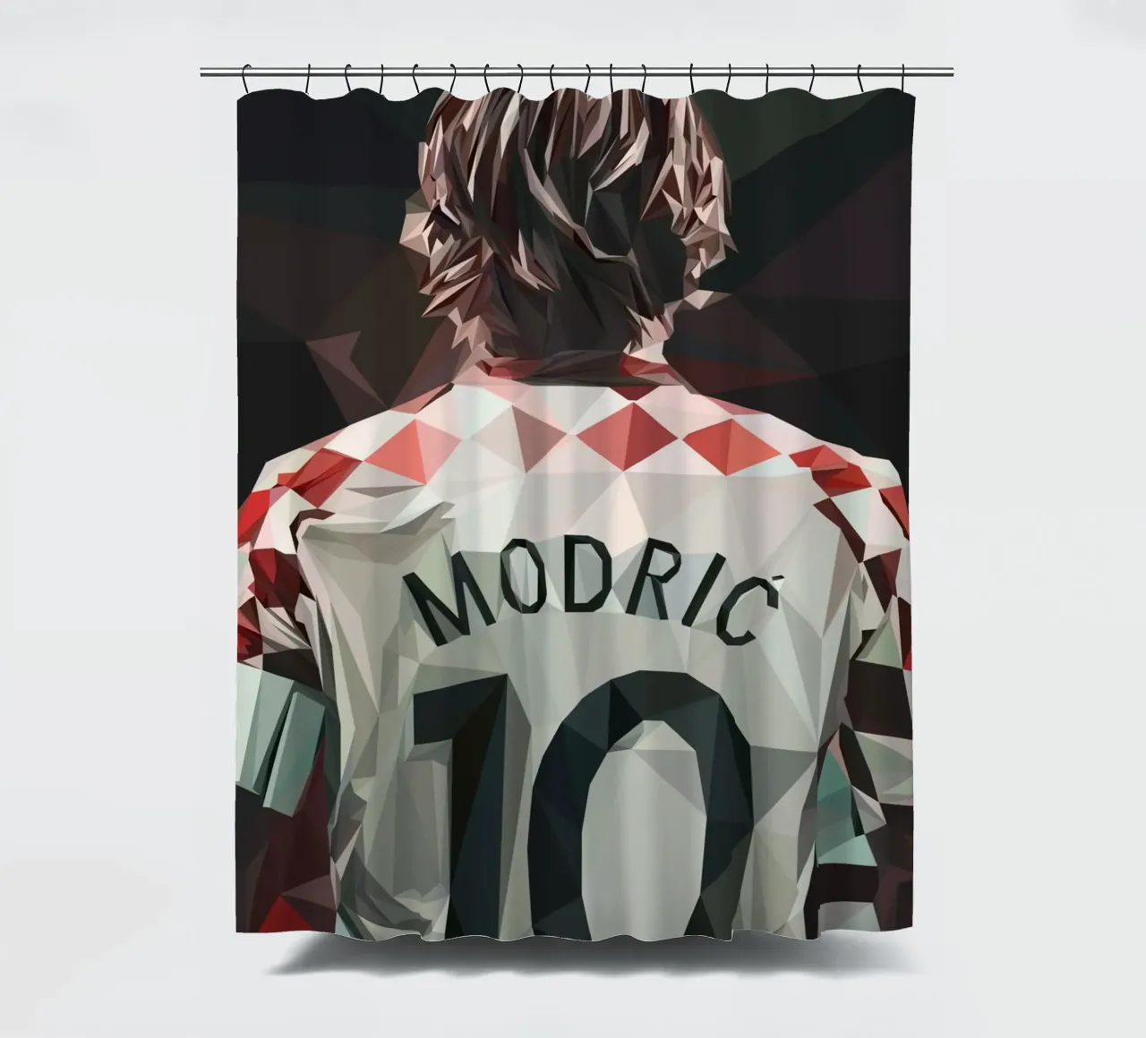 Modric Football player tenda da doccia da Low poly art