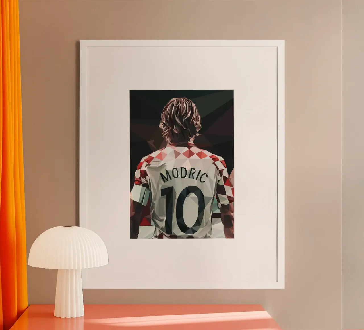 Modric Football player carta hahnemühle da Low poly art