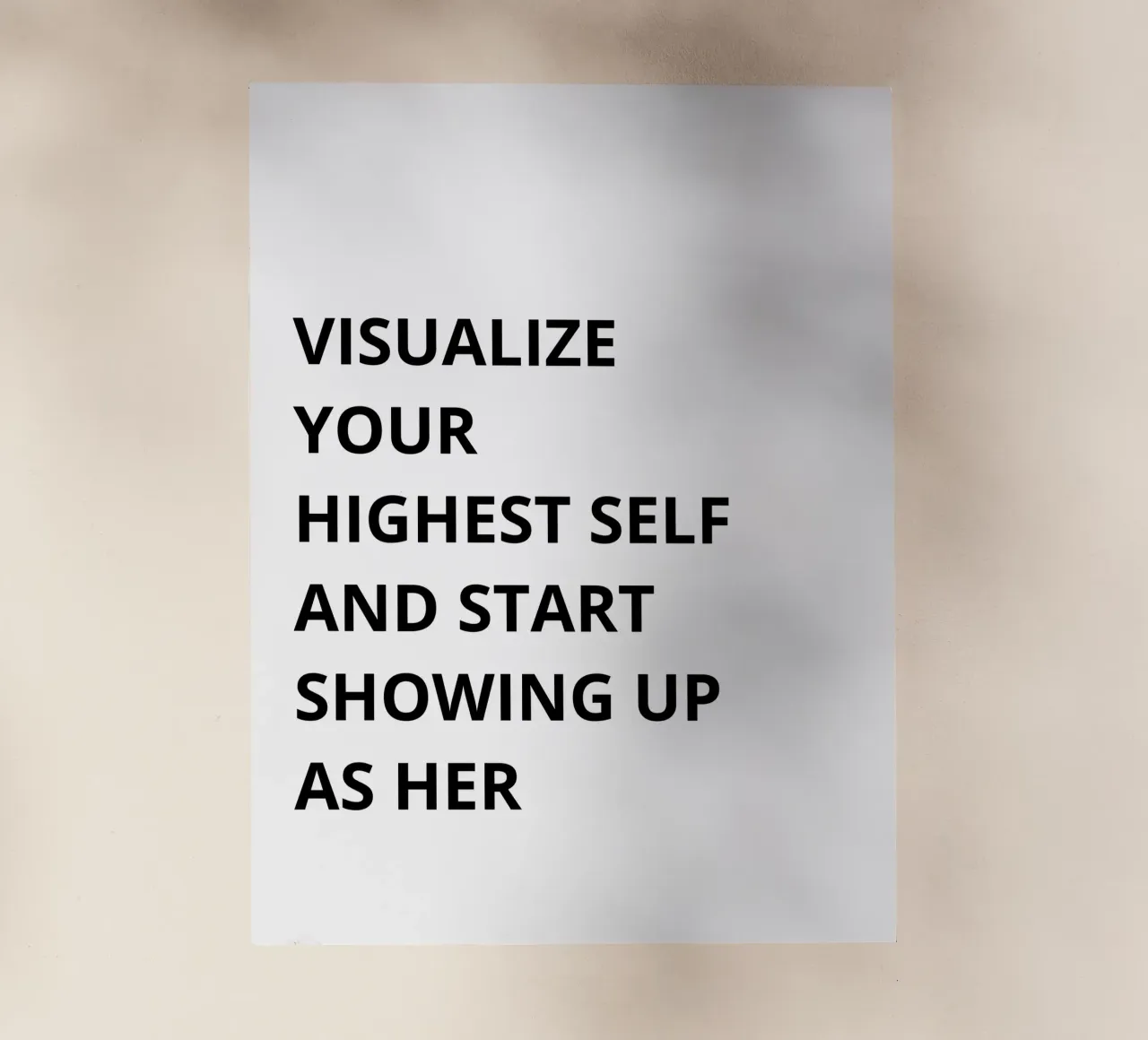 Visualize your highest self and start showing up as her pellicola backlit da Magnific